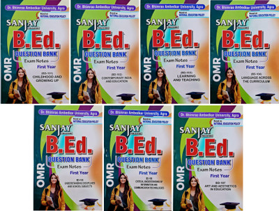 ( Combo Pack 7 ) Sanjay B.ed First Year Question Bank Exam Notes 2025 (All Papers) In English (Dr. B.R.Ambedkar University Agra ) |(Paperback, Sanjay)