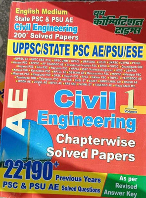 UPPSC State PSC PSU ESE Assistant Civil Engineering Chapter-Wise Solved Papers Vol 1(BOOK, Youth Competition Times)