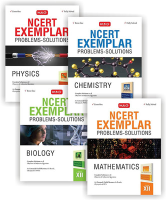 NCERT Exemplar Problems - Solutions Fully Solved & Error Free For Class-12( Physics+ Chemistry+Biology+Mathematics ) Set Of 4 Books(Paperback, MTG Editorial Board)