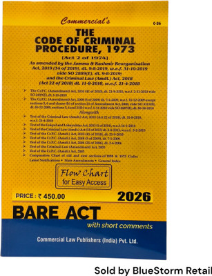 The Code Of Criminal Procedure, 1973 - Bare Act(Paperback, Commercial Law Publishers (India) Pvt. Ltd.)