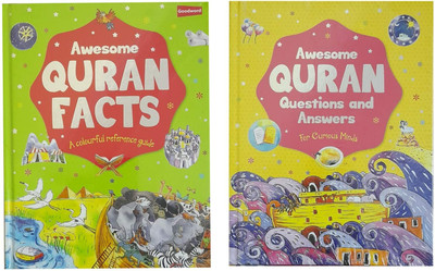 Awesome Quran Questions And Answers For Curious Minds & Awesome Quran Facts ( A Colourful ) For Children Two Books Set In English Language Indian Good Printed(Hardcover, Saniyasnain Khan)