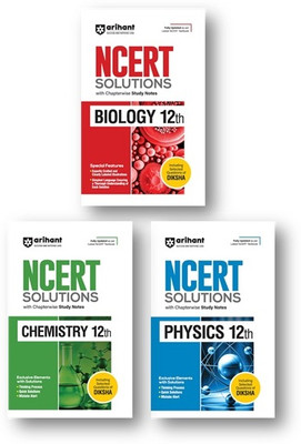 Arihant NCERT Solutions For Class 12th Biology , Physics And Chemistry (3-Books Set) With Chapterwise Study Notes | Including Selected Questions Of DIKSHA App | Fully Updated As Per Latest NCERT Textbook(Paperback, ARIIHANT CBSE EXPEART TEAM)