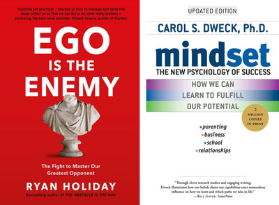 Mindset + Ego Is The Enemy Combo (Paperback, Carol Dweck & Ryan Holiday) (A/s Book Seller)(Paperback, Carol Dweck, Ryan Holiday)