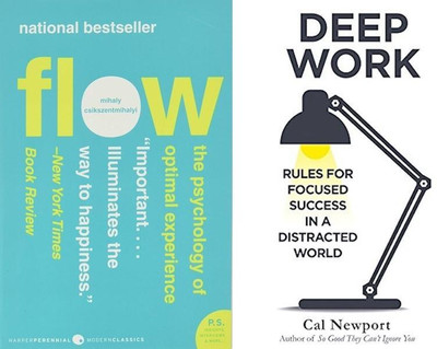 Flow, Deep Work (Set Of 2 Bestseller Books)(Paperback, Mihaly Csikszentmihalyi, Cal Newport)