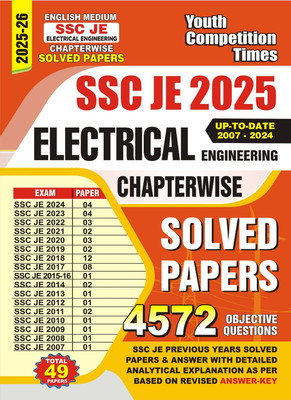 SSC JE Electrical Engineering Chapterwise Solved Papers 4572 English Medium 2025-26(Paperback, YCT)