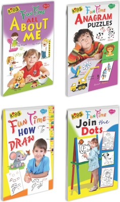 Set Of 4 Acitivity Books, Kids Fun Time : All About Me, Anagram Puzzles, How To Draw And Join The Dots(Paperback, Manoj Publications Editorial Board)