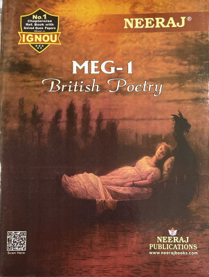 NEERAJ MEG-1 British Poetry- English Medium For MA- IGNOU - Chapter Wise Help Book / Guide Including Many Solved Sample Papers And Important Exam Notes– Published By Neeraj Publications(Paperback, NEERAJ EXPERTS)