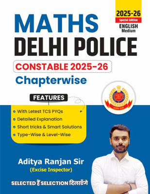Aditya Ranjan Sir | MATHS | DELHI POLICE CONSTABLE 2025-26| 1300+ CHAPTER-WISE TCS MCQs | ENGLISH MEDIUM | Aditya Ranjan Sir (Paperback, Hindi, RG Publication)(Paperback, Aditya Ranjan Sir)