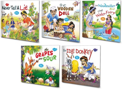 Never Tell A Lie, The Wooden Doll, The Woodcutter And The Water Fairy, The Grapes Are Sour, The Idle Donkey | 5 Moral Stories By Sawan(Paperback, Manoj Publications Editorial Board)