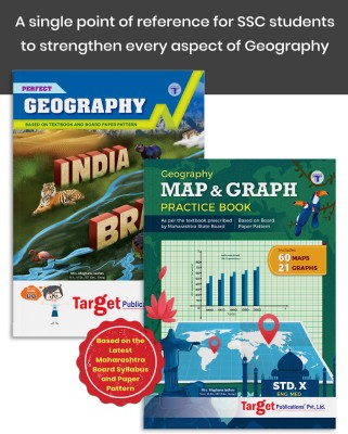 Std 10 Geography Notes | Map And Graph Practice Books| English Medium | Based On SSC Maharashtra State Board New Syllabus| Includes Model Question Papers, 60 Maps & 21 Graphs For Practice | Pack Of 2(Paperback, Target Publications)