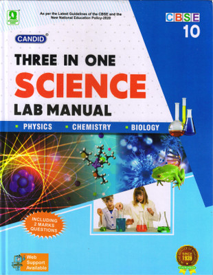 CANDID THREE IN ONE SCIENCE LAB MANUAL CBSE FOR CLASS - 10 (Physics Chemistry Biology)(Hardcover, PRADEEP SINGH)
