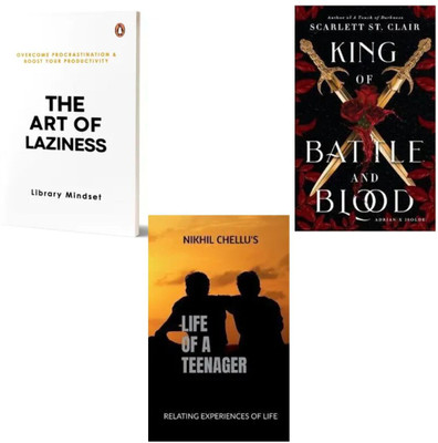Pack Of 3-(The Art Of Laziness),(King Of Battle And Blood),(Life Of A Teenager)(Paperback, Library Mindset, Scarlett St. Clair, Nikhil Chellu)