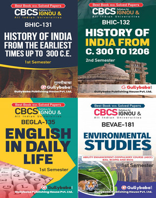 BHIC-131 History Of India From The Earliest Times Up To 300 CE BHIC-132 History Of India From C. 300-1206 BEGLA-135 English In Daily Life BEVAE-181 Environmental Studies(Paperback, GPHExpert) BHIC-131 History Of India From The Earliest Times Up To 300 CE BHIC-132 History Of India From C. 300-1206 BEGLA-135 English In Daily Life BEVAE-181 Environmental Studies(Paperback, GPHExpert)