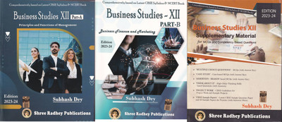 A Textbook Of Business Studies Part - A + B + Supplementary Material For Class 12 - CBSE - Examination 2023-2024 (Set Of 3 Books)(Paperback, Subhash Dey) A Textbook Of Business Studies Part - A + B + Supplementary Material For Class 12 - CBSE - Examination 2023-2024 (Set Of 3 Books)(Paperback, Subhash Dey)
