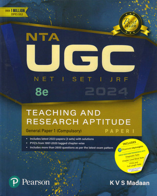 Pearson, NTA-UGC NET JRF EXAM TEACHING AND RESEARCH APTITUDE General Paper 1 (Compulsory)(Paperback, KVS Madaan)