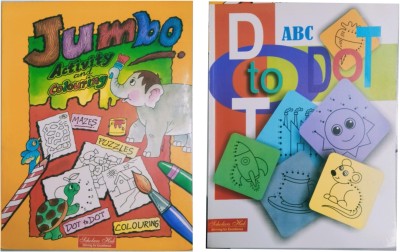 Combo Book Set Of 2 Books 
Dot To Dot + Jumbo Activity And Colouring(Paperback, Scholars Hub)