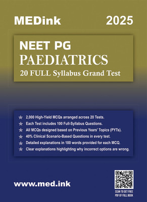 NEET PG Paediatrics 20 Grand Test 2025 Edition(Paperback, MCQGPT)