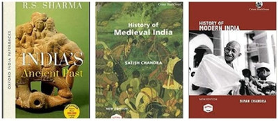Ancient History Rs Sharma Medieval History Satish Chandra And Modern History Bipan Chandra 3 Books Set In English(Paperback, Bipan Chandra, Satish Chandra, Rs Sharma)