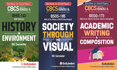 BHIE-143 History Of Environment BSOS-185 Society Through The Visual BEGG-173 Academic Writing & Composition(Paperback, GPHExpert)