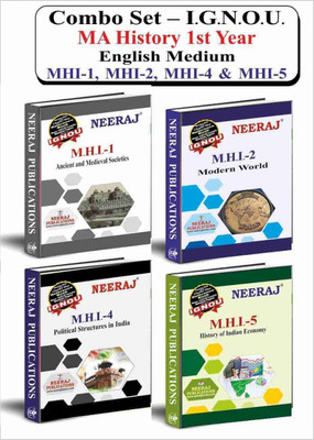 Neeraj Self Help Books For IGNOU : MA History MHI-1 | MHI-2 | MHI-4 | MHI-5) 1st Year (BAG-New Sem System CBCS Syllabus) Course. (Ch.-Wise Ref. Book With Perv. Year Solved Question Papers) - English Medium - LATEST EDITION(Paperback / Perfect, Neeraj Publications Think Tank)