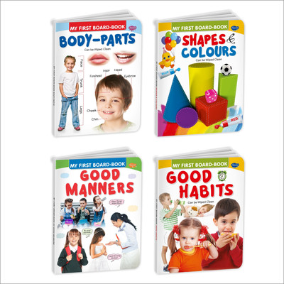 My First Board Book Of Body Parts, My First Board Book Of Shapes And Colour, My First Board Book Of Good Manners And My First Board Book Of Good Habits(Board Book, Manoj Publications Editorial Board)
