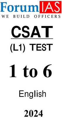 Forum IAS PT L1 CSAT 1 To 6 Test Series In English For Prelims 2024(Paperback, Forum IAS)