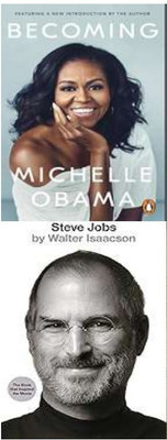 The Becoming + Steve Jobs (2 Books)(Paperback, Combo)