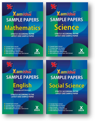 Xam Idea Sample Papers Simplified Social Science , English (Language & Literature) , Science & Mathematics (4-Books Set) | Class 10 For 2024 Board Exam | Latest Sample Papers 2024 (Additional Practice Paper-2024 Based On CBSE Sample Paper Released On 8th September)(Paperback, Xamidea Editorial Board