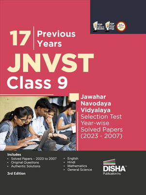 17 Previous Years JNVST Class 9 Jawahar Navodaya Vidyalaya Selection Test Year-Wise Solved Papers (2023 - 2007) - 3rd Edition By Disha Experts(Paperback, Disha Experts)