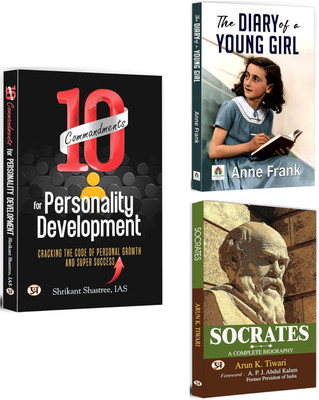 10 Commandments For Personality Development + The Diary Of A Young Girl + Socrates | A Practical Guide To Developing An Attractive Personality | Holocaust Biography Classic Books | Best International Authors Books (Set Of 3 Books In English) [Paperback] Shrikant Shastree (IAS); Anne Frank And Arun K