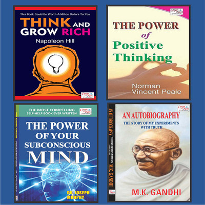 Mahatma Gandhi Autobiography In English + Think And Grow Rich + The Power Of Your Subconscious Mind + The Power Of Positive Thinking | (Set Of 4 Books)(Paperback, Norman Vincent Peale M.K. Gandhi, Napoleon Hill, Dr. Joseph Murphy)
