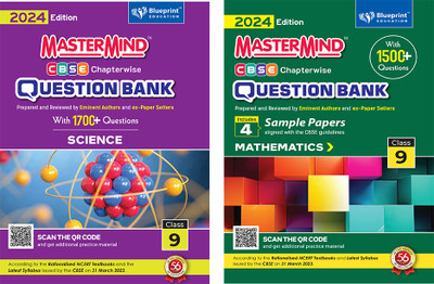Science Maths (2 Books Combo) CBSE Question Bank Class 9 With CBSE Sample Paper For 2024 Exams By Master Mind(Paperback, Blueprint Editorial Board)