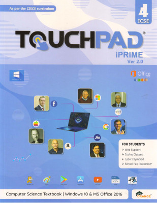 Touchpad IPRIME Ver. 2.0 For ICSE Class - 4 (Computer Science Textbook | Windows 10 And Ms Office 2016)(Paperback, Partha Saha)