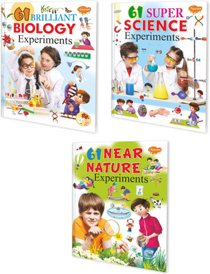 Set Of 3 Science Learning Books, 61 Brilliant Biology Experiments, 61 Super Science Experiments And 61 Near Nature Experiments (Four Colour)(Paperback, Manoj Publications Editorial Board)
