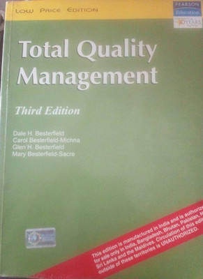Total Quality Management 3 Ediiton(Paperback, unknown)