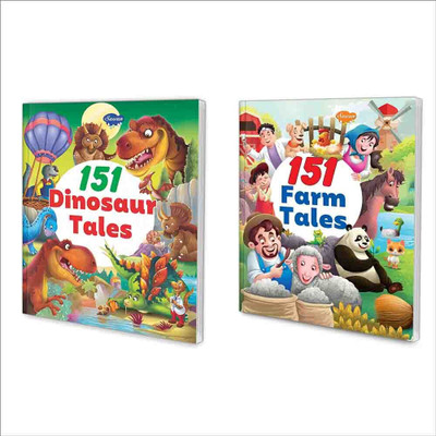 151 Dinosaur Tales, 151 Farm Tales | Set Of 2 Story Books(Paperback, Manoj Publications Editorial Board)