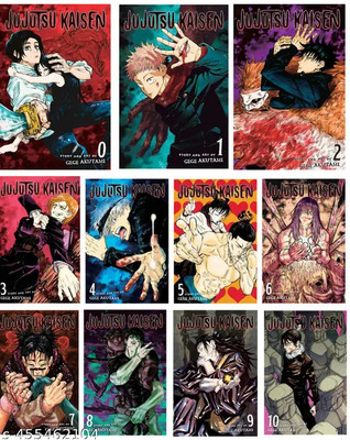 Jujutsu Kaisen Manga Book Set (Volumes : 0-10) Combo Of 11 Books (Paperback, Akutami Gege)(Paperback, Gege Akutami)