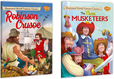 Sawan Set Of 2 Illustrated World Famous Classic Robinson Crusoe & The Three Musketeers(Paperback, Manoj Publications Editorial Board)