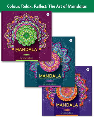 Mandala Art Book For Adults | Mandala Colouring Book | DIY Activity, Meaning Of Colours And Colouring Reference | High Quality Tear Out Colouring Sheets | Level 1, 2 & 3 | Set Of 3 Books(Paperback, Target Publications)