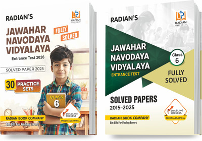 Jawahar Navodaya Vidyalaya (JNV) Class 6 Practice Sets & Previous Years Solved Papers (PYP) Book For Entrance Exam 2026 (Combo Pack Set Of 2 Books, English Medium)(Paperback, Radian Book Company, Preeti Aggarwal)