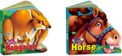 Set Of 2 Who Am I Die Cut Board Books (Kangaroo And Horse)(Board Book, Manoj Publications Editorial Board)