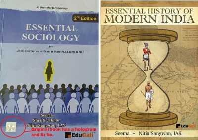 Essential History Of Modern India + Essential Sociology Second Edition COMBO Nitin Sangwan(Paperback, Seema, Nitin Sangwan, IAS)