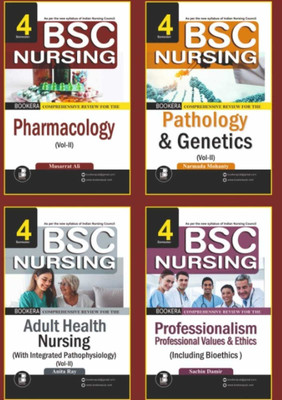 Bookera Bsc Nursing 4th Semester Pharmacology Vol(2),pathology&Genetics Vol(2),adult Health Nursing Vol(2),professional Values & Ethics (Including Bioethics)(Paperback, SACHIN DAMIR, NARMADA MOHANTY, ANITA RAY, MUSARRAT ALI) Bookera Bsc Nursing 4th Semester Pharmacology Vol(2),pathology&Genetics Vol(2),adult Health Nursing Vol(2),professional Values & Ethics (Including Bioethics)(Paperback, SACHIN DAMIR, NARMADA MOHANTY, ANITA RAY, MUSARRAT ALI)
