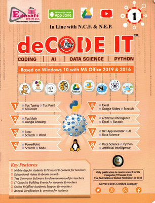 Decode IT, Coding, AI, Data Science, Python, Edusoft For Class-1(Paperback, Edusoft Team)
