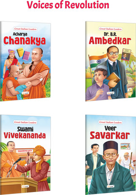 Great Indian Leaders: Acharya Chanakya, Dr. B.R. Ambedkar, Swami Vivekananda And Veer Savarkar :- Great Indian Leaders Series, Motivational Biographies, Kids History Collection | Combo Of 4 Books(Paperback, GOWOO)