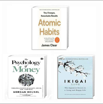 Ikigai + Atomic Habits + The Psychology Of Money (Set Of 3 Bestselling Books)(Paperback, Héctor García, Morgan Housel) Ikigai + Atomic Habits + The Psychology Of Money (Set Of 3 Bestselling Books)(Paperback, Héctor García, Morgan Housel)