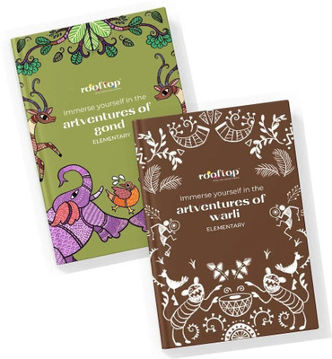 Artventures Of India – Tribal Folk Art Combo (2 Softcover Elementary Books: Warli & Gond) | Learn Traditional Tribal Art, Step-By-Step Drawing, Daily Life Motifs & Indian Folk Culture For Kids & Adults(Softcover, Rooftop)