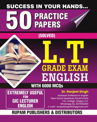 Lt Grade Exam English 50 Practice Set New Edition 2025 By Rupam Publication(Paperback, DR RANJEET SINGH)
