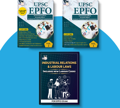 UPSC EPFO Enforcement Officer, Accounts Officer & Assistant Provident Fund Commissioner For UPSC EPFO (EO/ AO/ APFC) Vol-1 & 2 And Industrial Relations & Labour Laws For EPFO Exam 2025-26 (English Edition)(Paperback, Study IQ Publications) UPSC EPFO Enforcement Officer, Accounts Officer & Assistant Provident Fund Commissioner For UPSC EPFO (EO/ AO/ APFC) Vol-1 & 2 And Industrial Relations & Labour Laws For EPFO Exam 2025-26 (English Edition)(Paperback, Study IQ Publications)