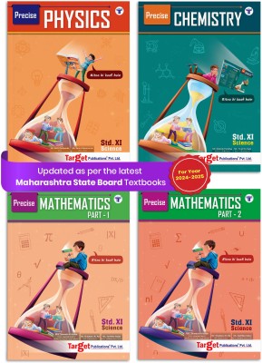 Std 11 Physics, Chemistry & Mathematics Books | Precise Notes | Based On Maharashtra State Board | Set Of 4(Paperback, Target Publications)